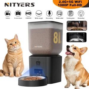 8L  Pet Auto Feeder with camera video and night vision