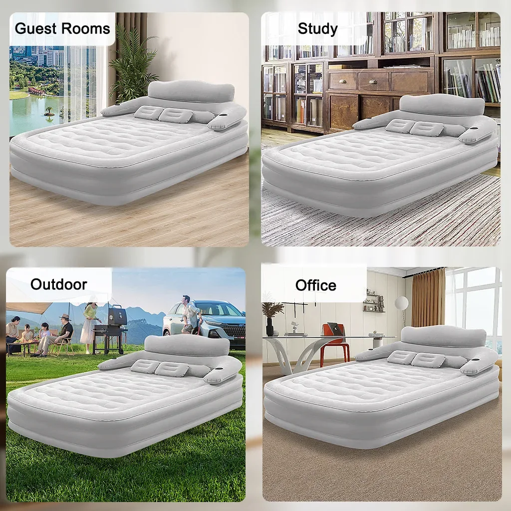 2 Person Built-In Pump Indoor Outdoor Lazy Sleeping Mat - Image 4