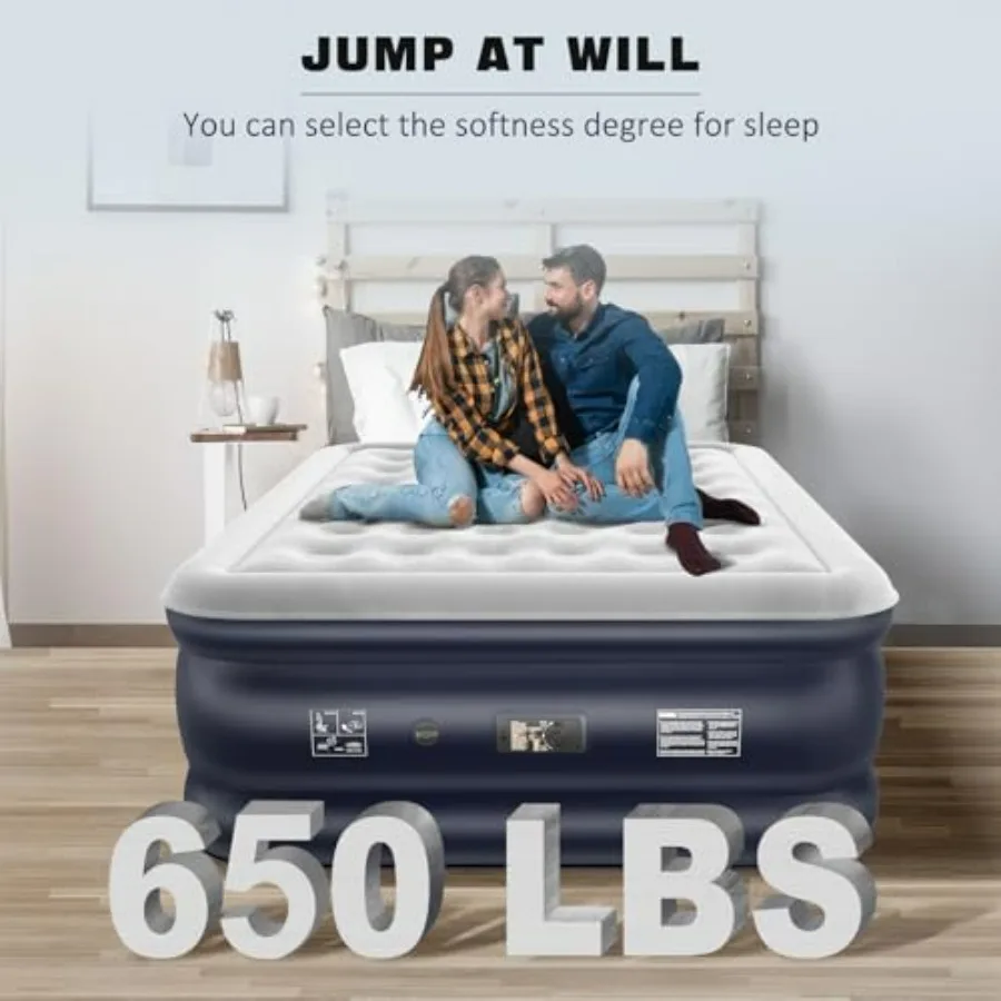 Air Mattress Full with Built-in Pump, Inflatable Mattress - Image 2