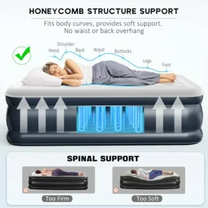 Air Mattress Full with Built-in Pump, Inflatable Mattress - Thumbnail Image 4
