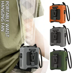 USB Rechargeable Waist Clip Fan Mobile Power for Outdoor