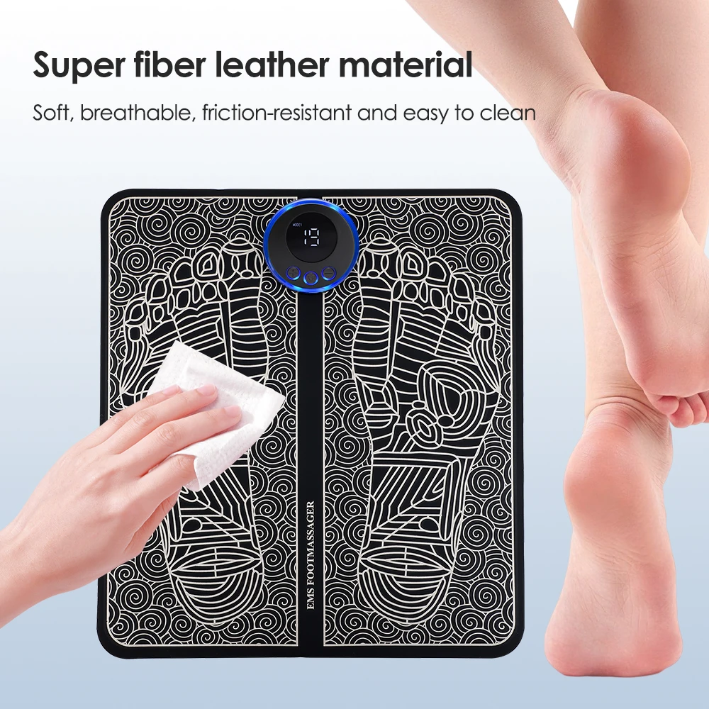 Smart EMS Foot Massger 8 Modes 19 Level Foot Massager Pad Blood Circulation - Image 4