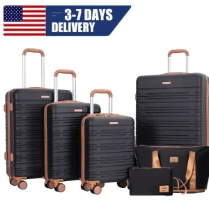 Luggage Sets 4 Piece,Suitcases with Double Spinner Wheels