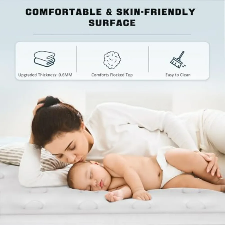 Air Mattress Full with Built-in Pump, Inflatable Mattress - Image 5