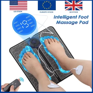 Smart EMS Foot Massger 8 Modes 19 Level Foot Massager Pad Blood Circulation - Thumbnail Image 2