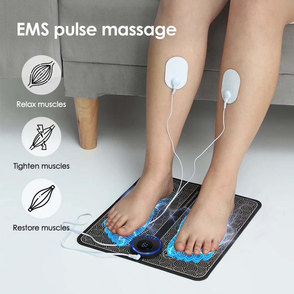 Smart EMS Foot Massger 8 Modes 19 Level Foot Massager Pad Blood Circulation - Image 3