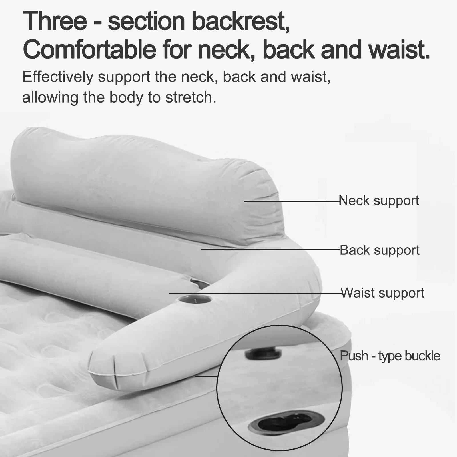 2 Person Built-In Pump Indoor Outdoor Lazy Sleeping Mat - Image 2