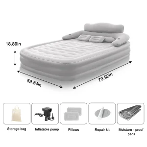 2 Person Built-In Pump Indoor Outdoor Lazy Sleeping Mat - Thumbnail Image 8