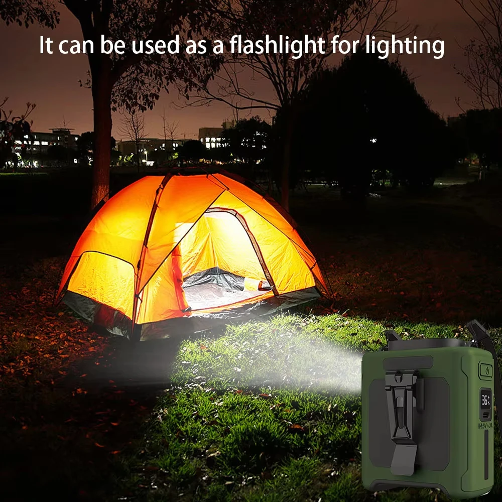 USB Rechargeable Waist Clip Fan Mobile Power for Outdoor - Image 4