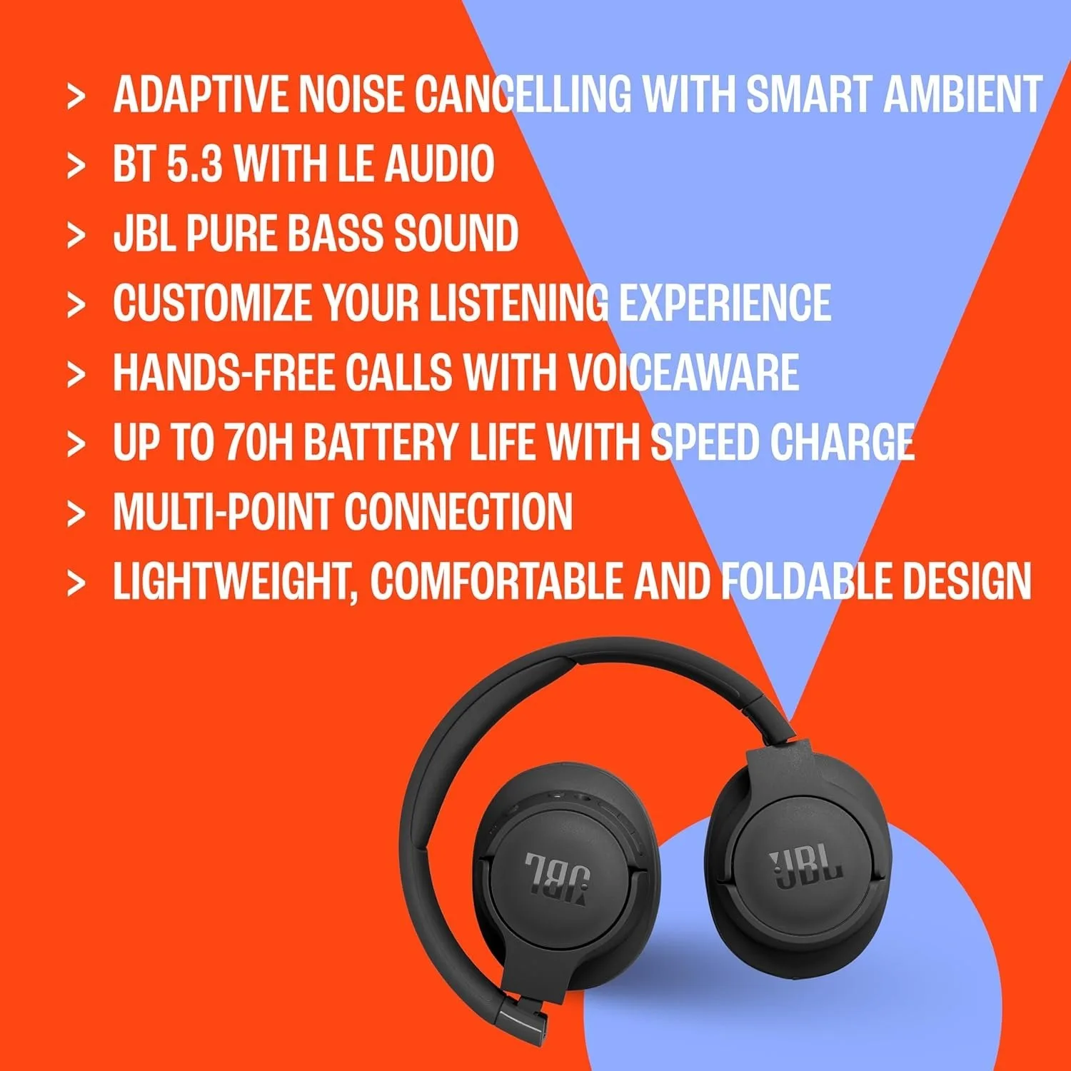 Wireless Over-Ear Headphones, Adaptive Noise Cancelling - Image 5