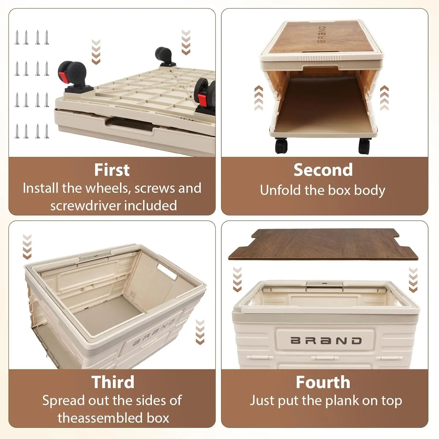 Heavy-Duty Mobile Organizer with 4 Silent Wheels - Image 6