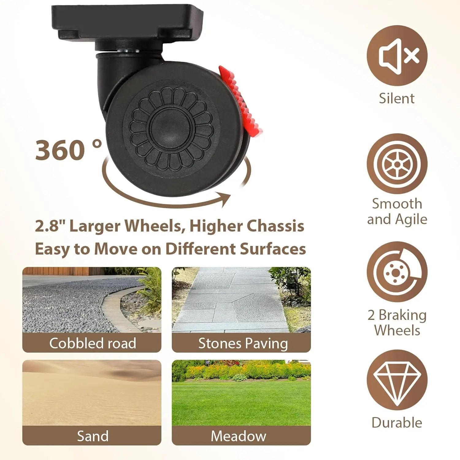 Heavy-Duty Mobile Organizer with 4 Silent Wheels - Image 2