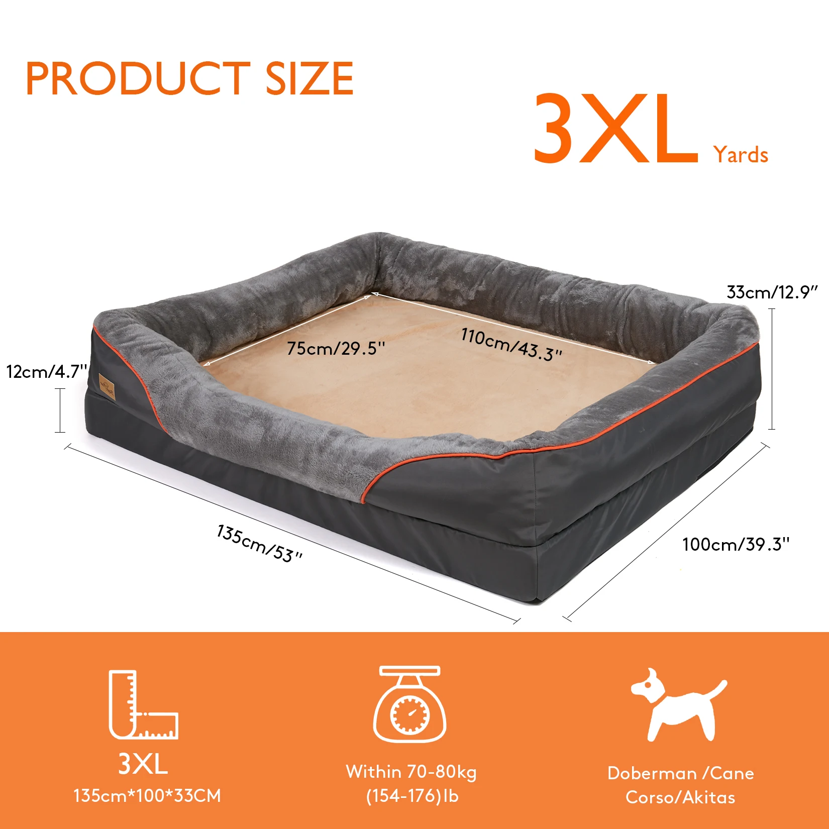 Large Dog Warm Fleece Anti-Allergy Pet Bed - Image 8