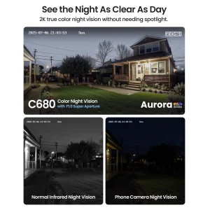 Window Security Camera Full Color Night Vision Surveillance Camera - Thumbnail Image 4