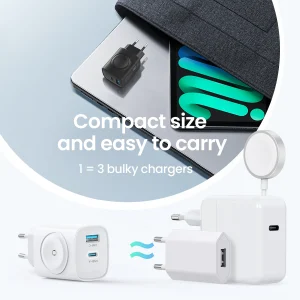 For Apple Watch Charger with 20W Fast Charging Block, - Thumbnail Image 5