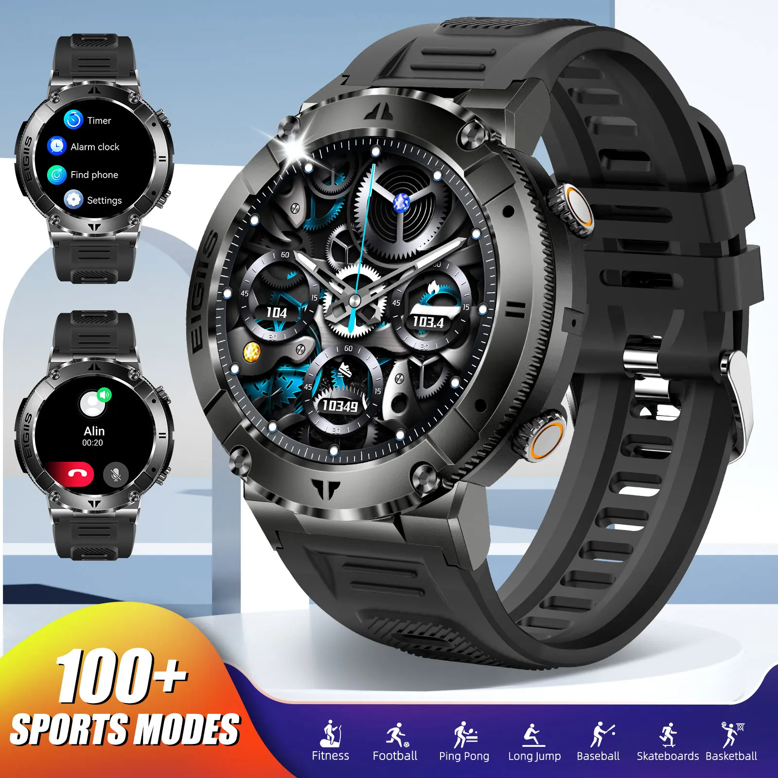 Sport Fitness Health Monitor Custom Dial Waterproof Smartwatch - Image 1