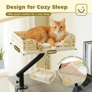 Cats Hammock for Table, Soft Cat Bed for Desk - Thumbnail Image 5