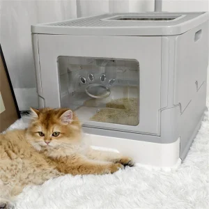 Large Cat Litter Box Kitty Sandbox Cat Litter Box - Thumbnail Image 3