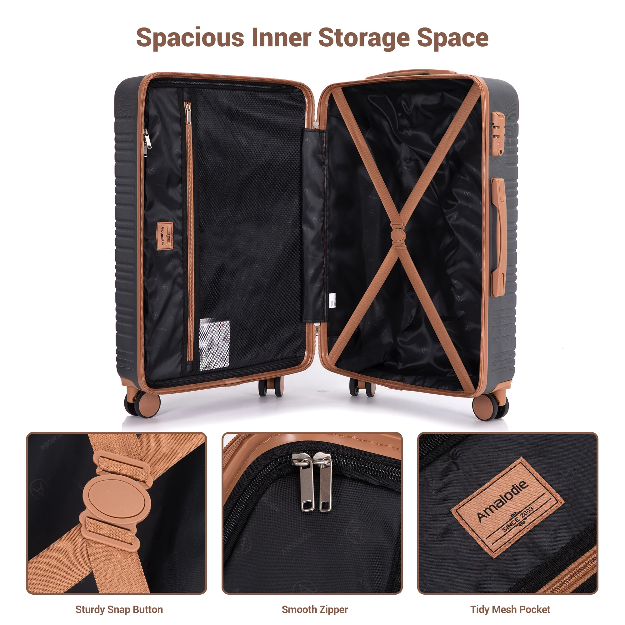 Luggage Sets 4 Piece, Suitcases with Travel Duffle Bag - Image 5