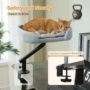Cats Hammock for Table, Soft Cat Bed for Desk - Thumbnail Image 3