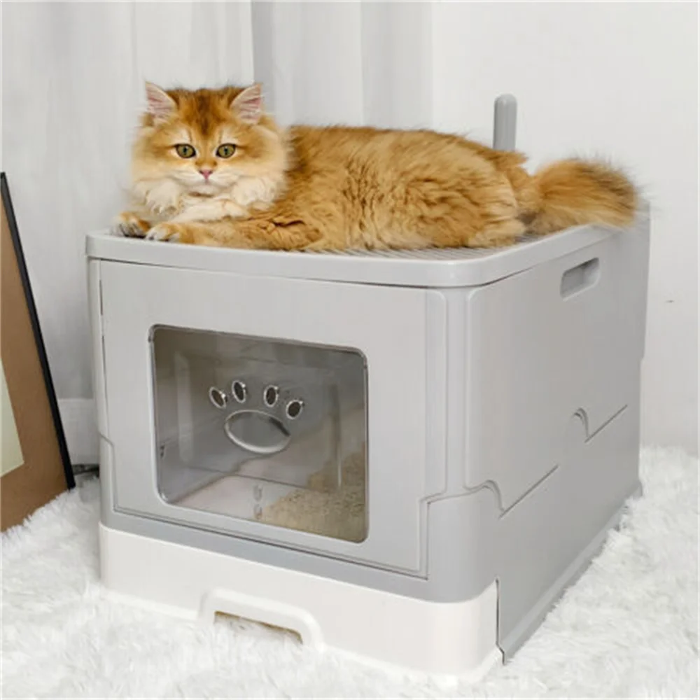Large Cat Litter Box Kitty Sandbox Cat Litter Box - Image 1