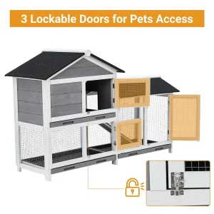 63in Bunny House Outdoor Coop - Thumbnail Image 4