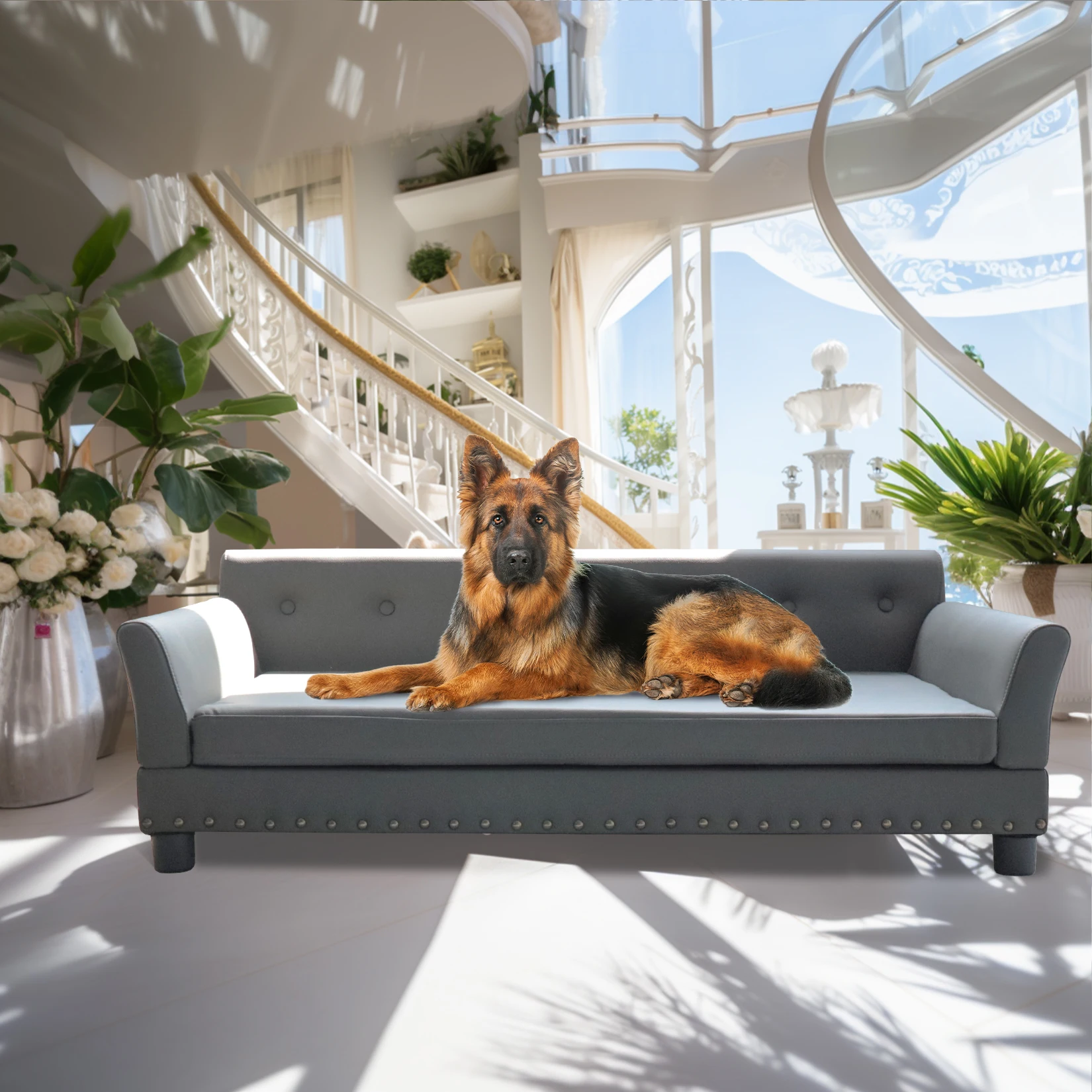 Rectangle Pet Bed for Medium and Large Dogs - Image 1