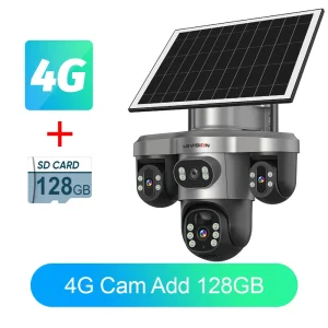 Solar Camera 3Lenses Outdoor Night Vision Security - Thumbnail Image 22