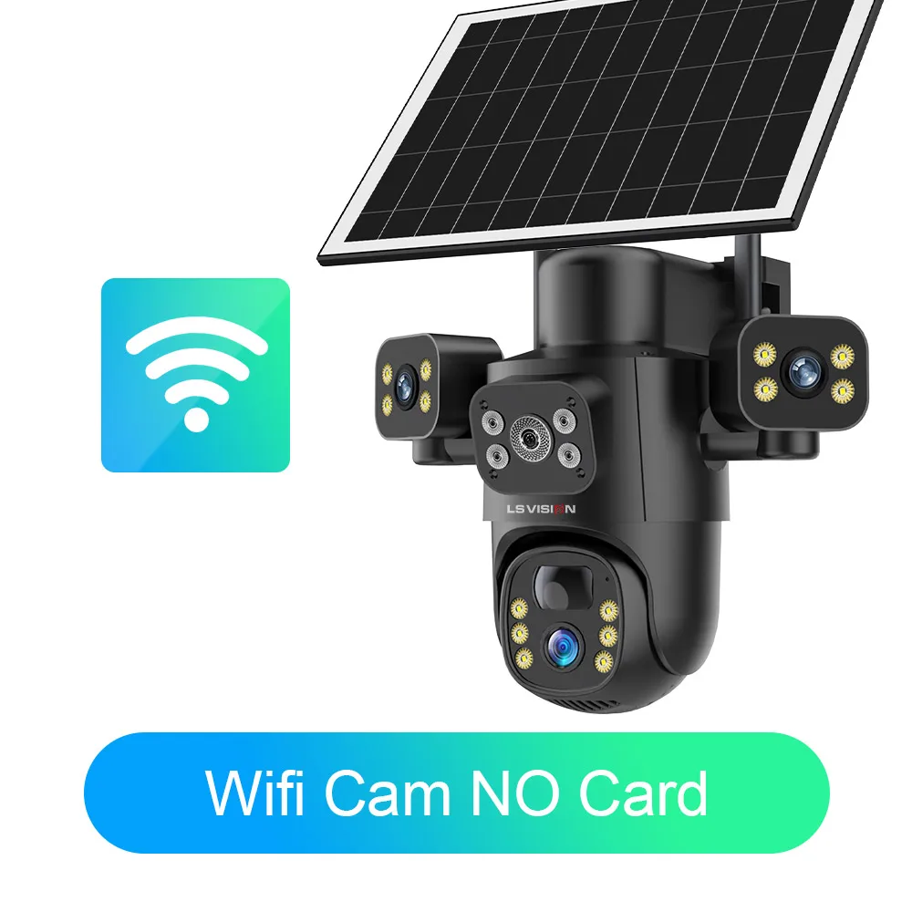 Solar Camera 3Lenses Outdoor Night Vision Security - Image 26
