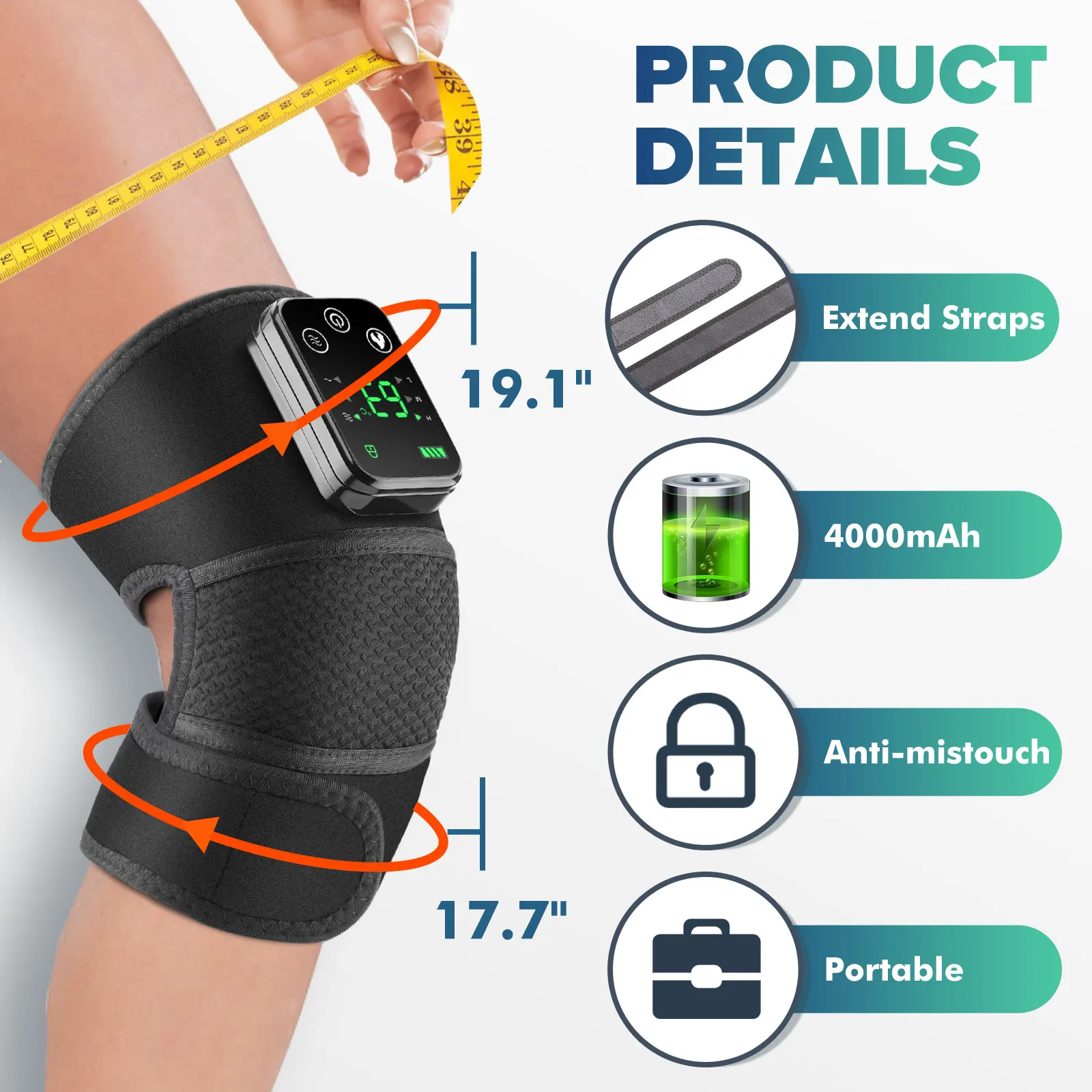Intelligent Electric Heating Knee, Massage Neck Shoulder Knee Vibration Device - Image 4