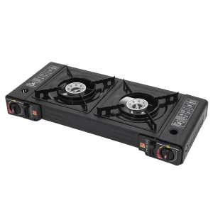 2 Burners Portable Gas Stove with Piezo Ignition and Carrying Case 2x2500W High Power LPG/Butane for Camping Picnics Parties - Thumbnail Image 5
