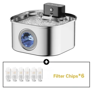 Wireless Stainless Steel Pet Water Fountain, 3.2L Automatic