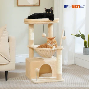 4-in-1 Cat Tree with Large Cat Condo, Sisal Scratching Post - Thumbnail Image 2