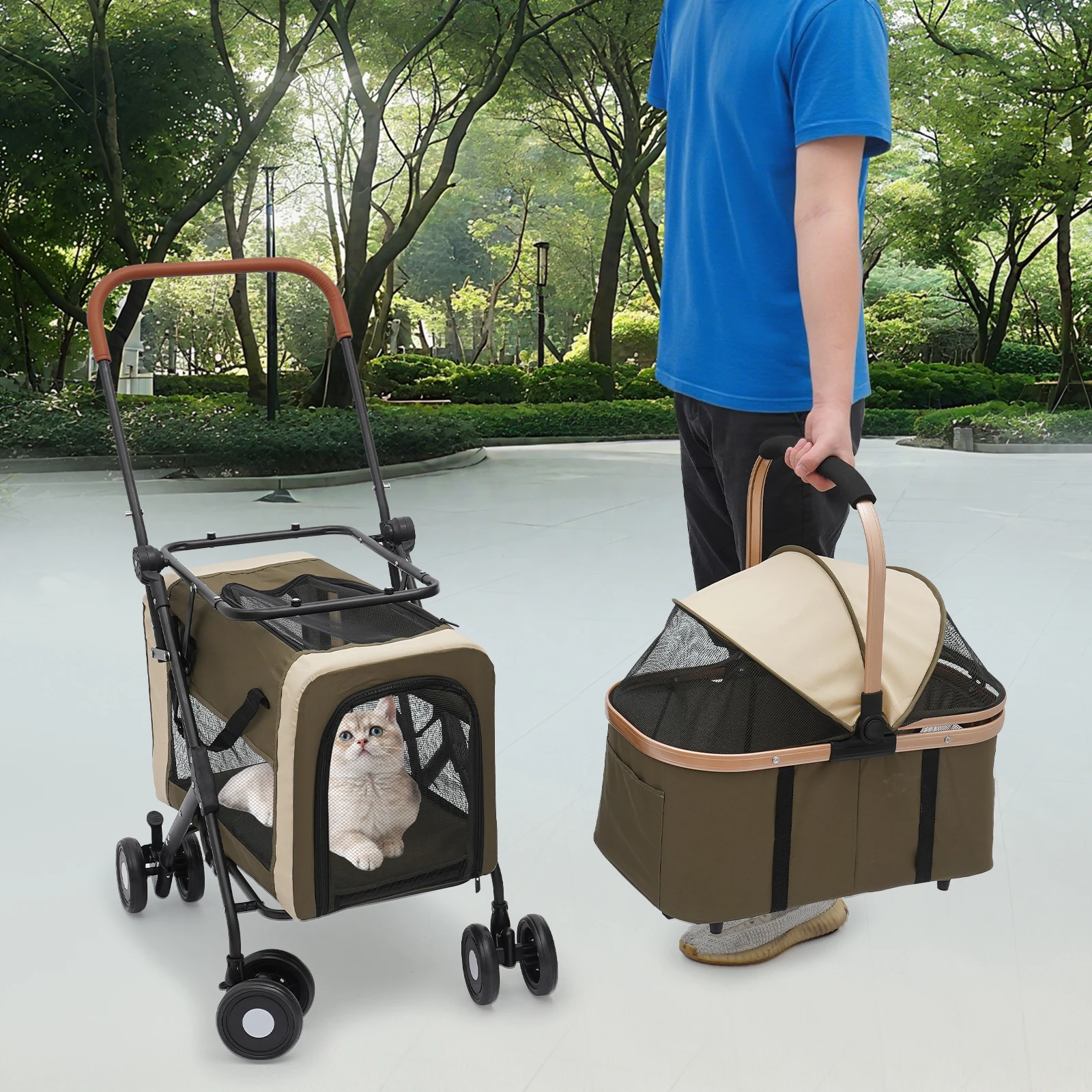 Foldable Pet Stroller for Small/Medium Pets - Image 6