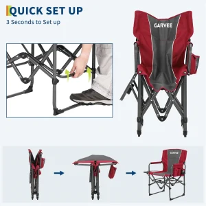 1 Pack / 2 Pack Oversized Heavy Duty Folding Directors Chair - Thumbnail Image 4