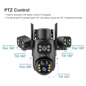 Solar Camera 3Lenses Outdoor Night Vision Security - Thumbnail Image 6