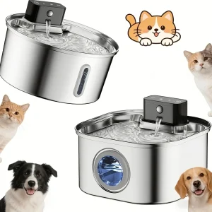 Wireless Stainless Steel Pet Water Fountain - Thumbnail Image 3