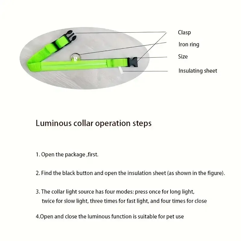 Night Glow Fluorescent Pet Dog Collar - Image 3