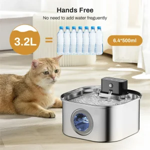 Wireless Stainless Steel Pet Water Fountain - Thumbnail Image 2