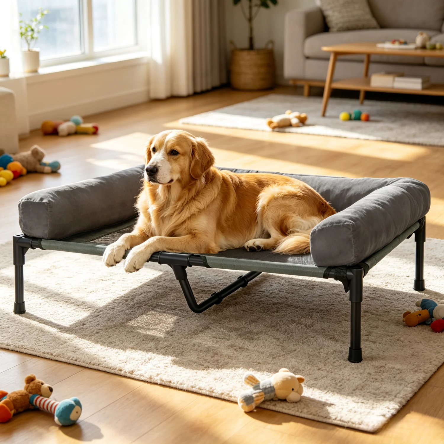 XL Outdoor Indoor Elevated Dog Bed for Large Sized - Image 3
