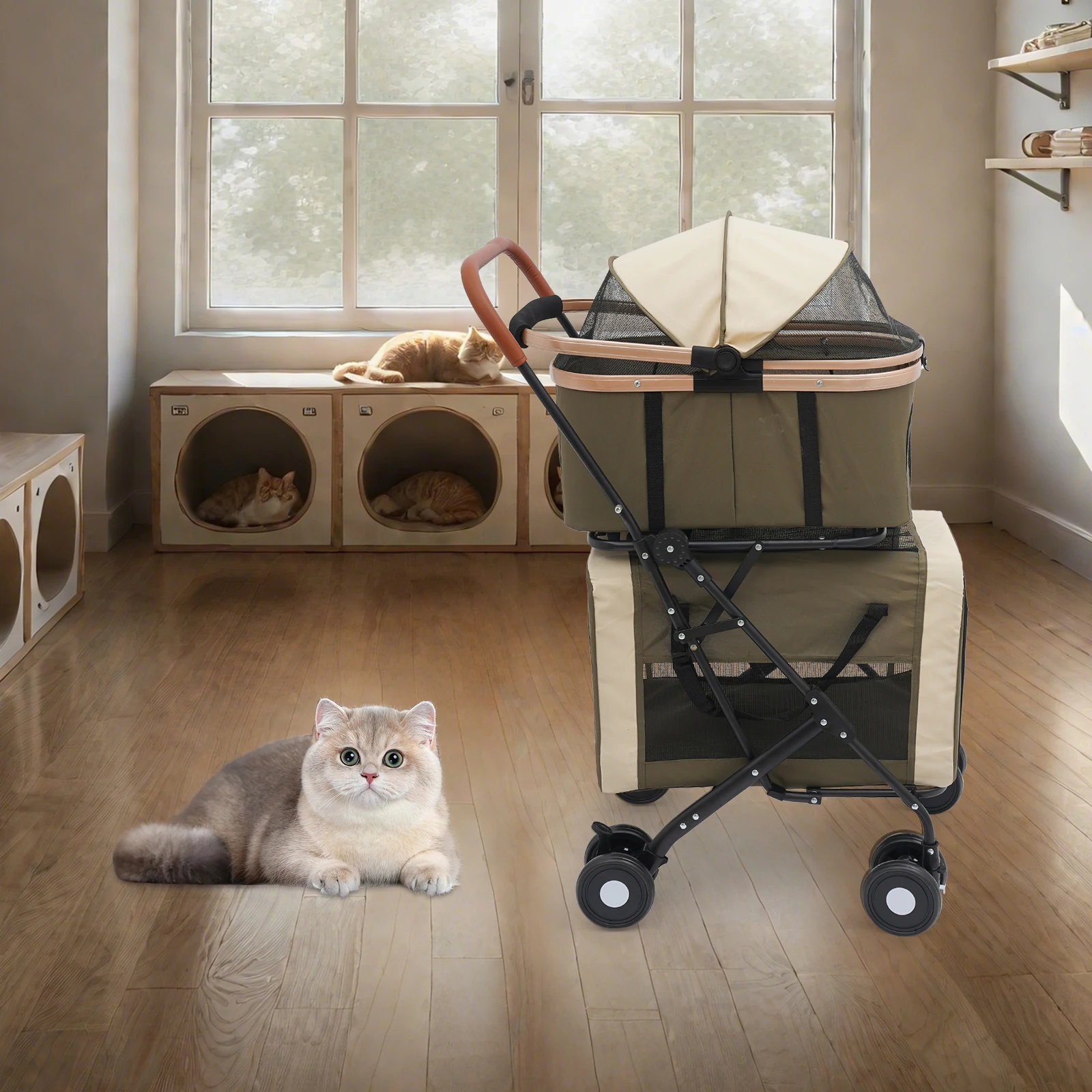 Foldable Pet Stroller for Small/Medium Pets - Image 8