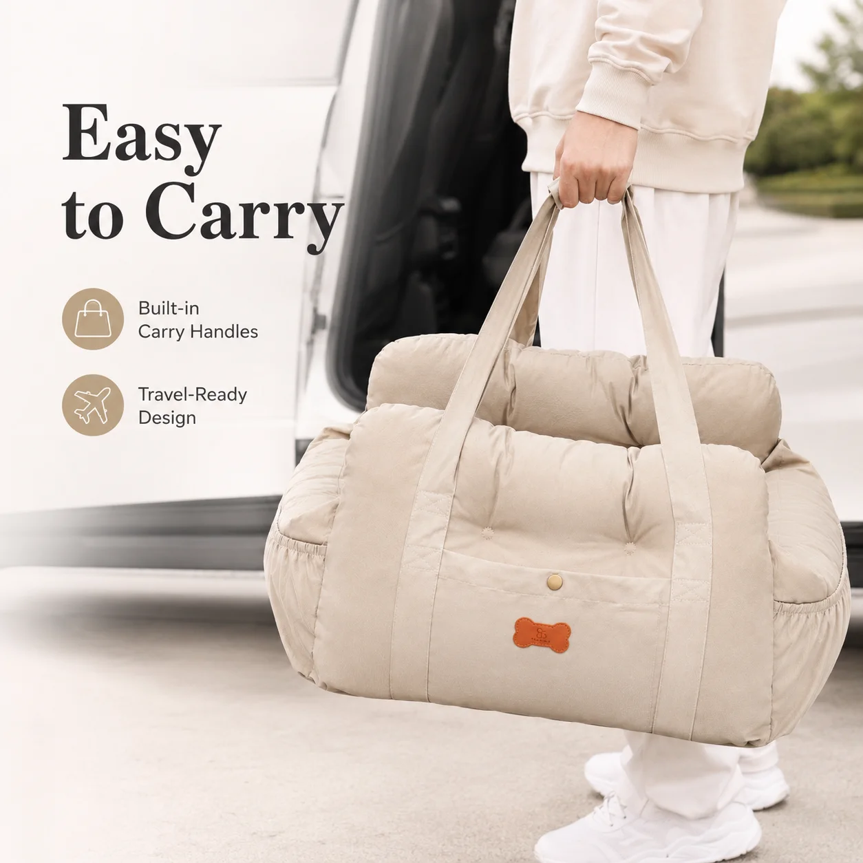 Dog Car Seat for Small Medium Dogs, Portable - Image 3