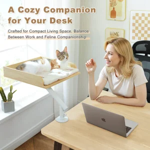 Cats Hammock for Table, Soft Cat Bed for Desk - Thumbnail Image 7