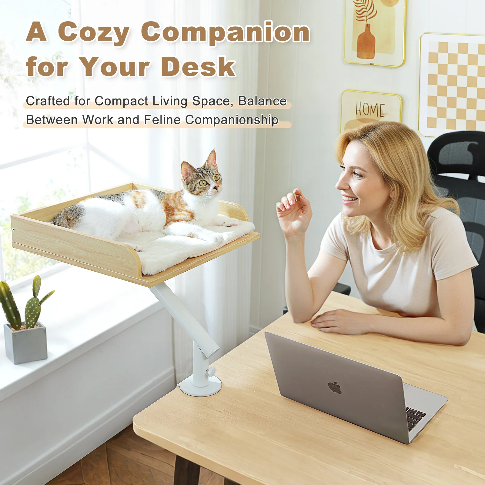 Cats Hammock for Table, Soft Cat Bed for Desk - Image 7