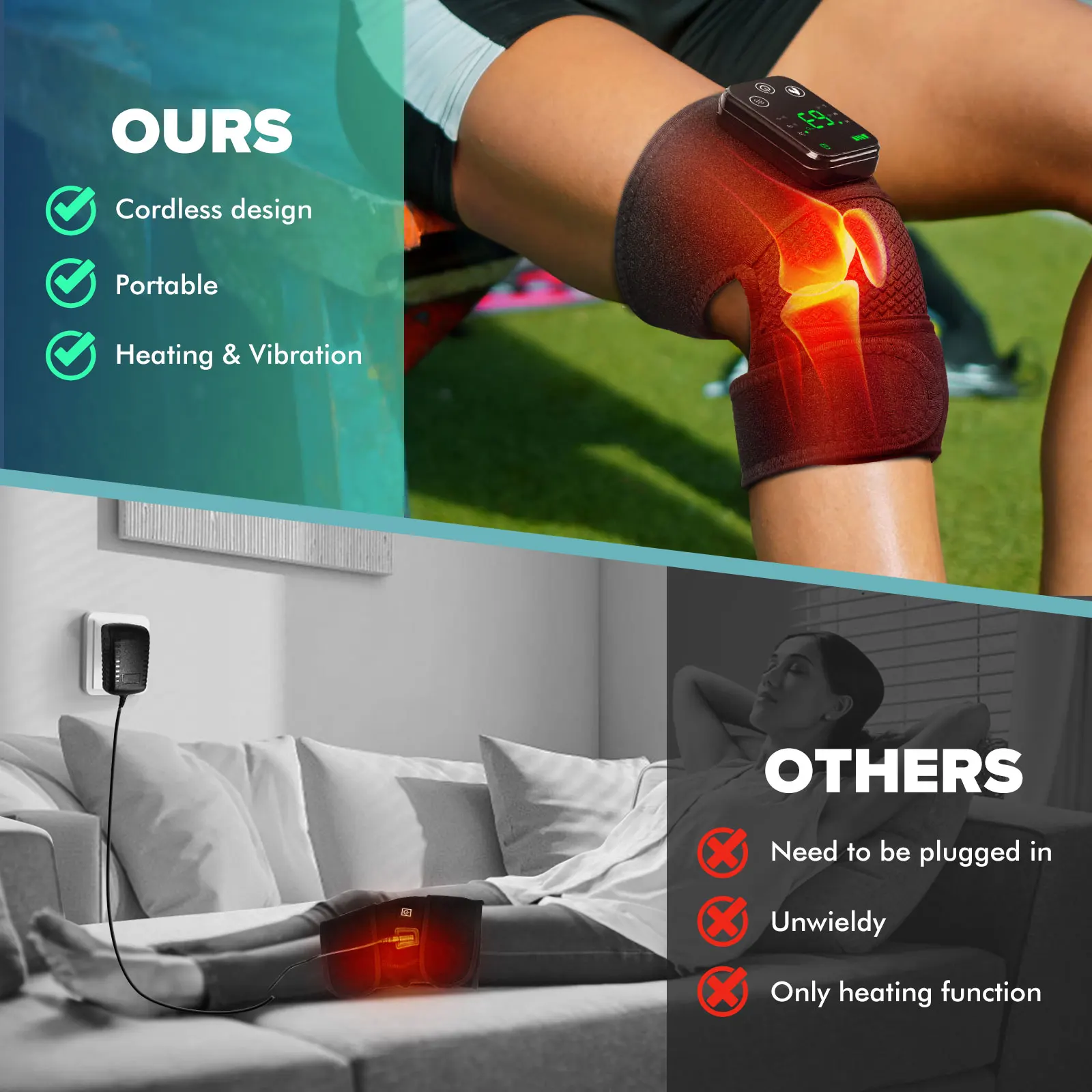 Intelligent Electric Heating Knee, Massage Neck Shoulder Knee Vibration Device - Image 5
