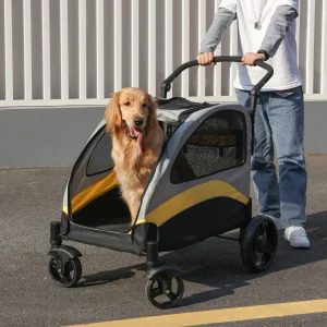 Portable Foldable Pet Travel Carriage Stoller Breathable