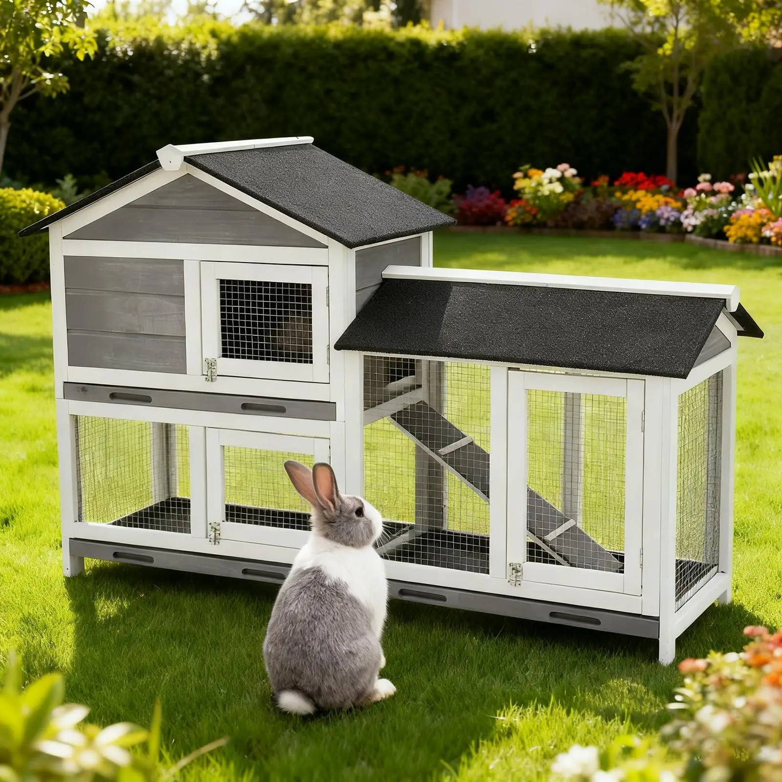 63in Bunny House Outdoor Coop - Image 1