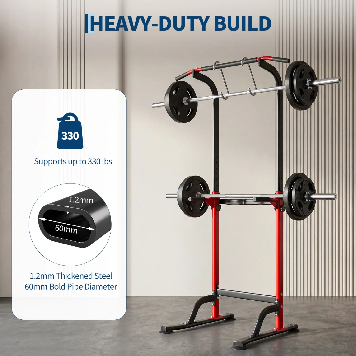 Power Tower Pull Up Dip Station Heavy Duty Steel Frame, Multi-Function Home Gym - Image 6
