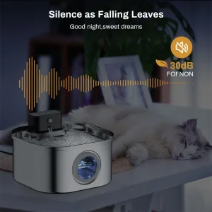 Wireless Stainless Steel Pet Water Fountain, 3.2L Automatic - Thumbnail Image 6