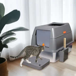 Extra Large for Big Cats Kitty Metal Litter Pan Tray High Wall Sides